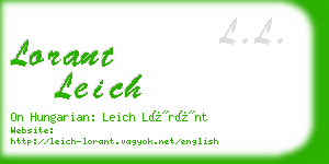 lorant leich business card